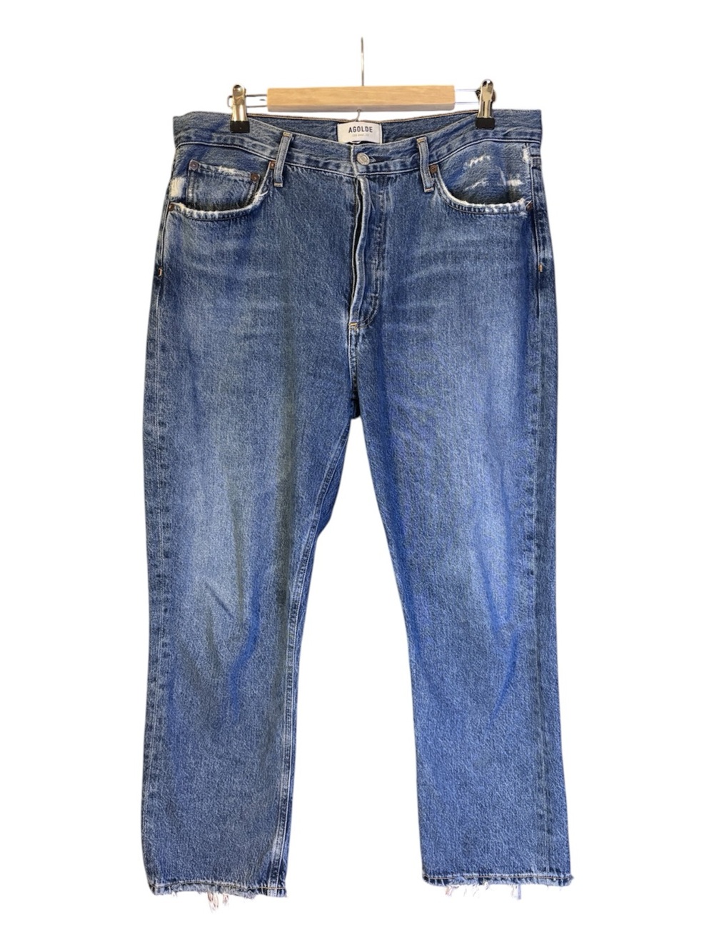 Agolde Riley High Rise Straight Crop Jeans size 31 - Picture 3 of 9